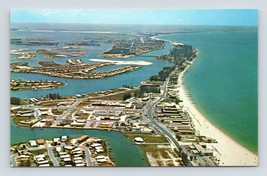 Treasure Island Boca Ciega Bay St Petersburg Florida FL UNP Chrome Postcard P2 - £2.13 GBP