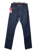Kimes Ranch Men Jeans Straight Leg Raw Dark Denim Mid-Rise Cotton Blue 3... - $123.74