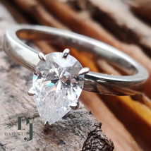 Lab Grown 1.00 Cts Round Cut D / VS2 CVD Diamond Ring Solitaire 14k Whit... - $13,091.73 MXN