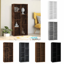 Modern Wooden Open Rectangular Bookcase Book Cabinet With 7 Storage Comp... - £55.35 GBP+