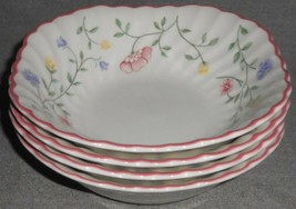 Set (4) Johnson Brothers Summer Chintz Pattern Square Cereal Bowls England #2 - £44.25 GBP