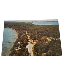 Postcard Aerial View Of Curtis Michigan Upper Peninsula Chrome Posted - £5.20 GBP