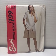 Easy Stitch 'n Save 6491 Size 18-24 Misses' Top and Split-Skirt - $12.86