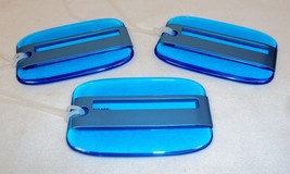 Luggage Tags ~ CASE LOT 50 UNITS ~ Blue Transparent, Silicone Strap  ~ LT262 - $73.50