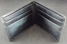 Men&#39;s Credit Card Wallet CASE LOT 12 UNITS ~ Black Genuine Split Leather - £37.60 GBP