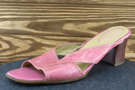 Liz Claiborne Sz 9.5 M Pink Open Toe Pump Leather Tanaka - £15.83 GBP