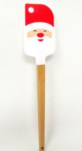 Santa Spatula Christmas White Silicone Wood Handle Kitchen Scraper US Se... - $10.88