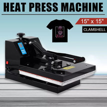 15 x 15 in Heat Press Machine Sublimation Transfer Printer DIY T-shirts ... - $127.73