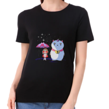 Bee &amp; Puppycat Rain Women&#39;s Black T-Shirt - $14.99