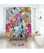 Tokidoki Seamles 001 Shower Curtain Bath Mat Bathroom Waterproof Decorative - £18.07 GBP+