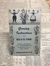 Garden Ephemera~F. W. Woolworth’s~Fall Bulb Growing Guide~Very Good - £5.58 GBP
