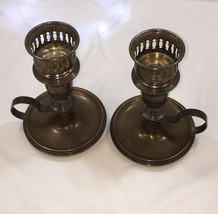 Vintage Pre 1940&#39;s Empire Sterling Silver Candlesticks - Set of 2 - £78.17 GBP