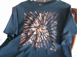 Shattered Bleached Urban Grunge Style Black T-shirt Gildan Sz Large - £15.97 GBP