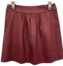 J Crew Wool Blend Mini Skirt w/ Hip Zipper Purple Women’s Size 2 Preppy - $16.34