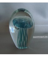  Dynasty Gallery Paperweight: Beautiful Jelly Fish Glow In The Dark Blown Art Gl - $20.00