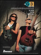 1996 G3 Concert Tour Steve Vai JEM78SG Joe Satriani JS700 Ibanez guitar ad print - £3.32 GBP