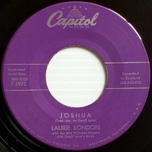 Laurie London - Joshua / I Gotta Robe [7&quot; 45 rpm Single] Capitol F 3973 (1958) - £1.81 GBP
