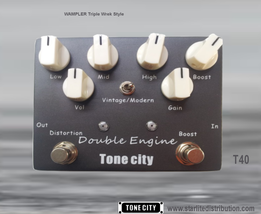  Tone City Double Engine T40 Rectified High Energy Distortion (Wampler S... - £102.87 GBP