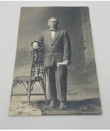 RPPC Handsome Stoic George Dohrn’s Confirmation Vintage postcard 1907-1915 - £15.65 GBP
