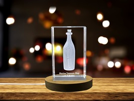 LED Base included | A Map to Adventure | 3D Crystal Gift - £31.89 GBP+