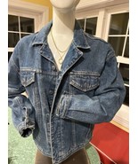 Vtg 1993 GAP Buffalo Plaid Flannel Heavy  Lined Denim Jean Jacket  sz Sm... - $641.69 MXN