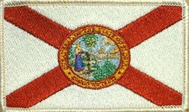 FLORIDA STATE Flag Iron On Patch Embroidery Tactical Morale Patch Military / Pol - $5.93