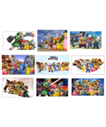 9 Super Smash Brothers inspired Stickers, Party Supplies,Favors,Gifts,Bi... - £9.58 GBP
