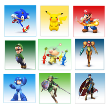 9 Super Smash Brothers inspired Stickers, Party Supplies,Favors,Gifts,Birthday - £9.37 GBP