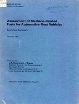 Assessment of Methane-Related Fuels For Automotive Fleet Vehicles (Vol. 1) - $10.00