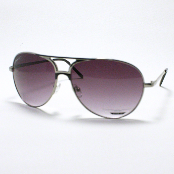 Classic Pilot Sunglasses for Men Women Flat Top Round Frame SILVER BLACK - £13.06 GBP