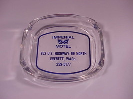 Imperial 400 Motel Glass Ashtray, from Everett, Washington, WA - £4.68 GBP