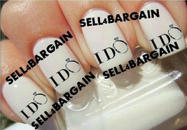 Star Quality《I Do Wedding Engagement Ring》Tattoo Nail Art Decals《Non Toxic - £12.86 GBP