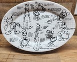 Disney SKETCHBOOK Large 14&quot; Oval Serving Platter - Mickey, Minnie, Goofy... - $31.29