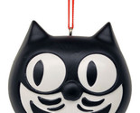 Kit-Cat Joy Face Ornament Christmas Red and white Striped scarf 4.25&quot; Tall - £15.62 GBP