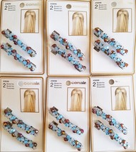 Conair Barrette Pageant Competition Jewel Hair Clips 59096 AQUA BLUE 6/2 Packs - $8.95