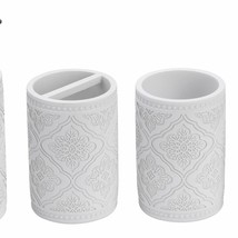 Arabesque 4-Piece White Bathroom Accessory Set - $116.81