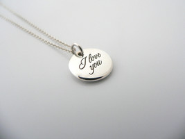 Tiffany &amp; Co Silver I Love You Notes Necklace Pendant 19.6 Inch Longer Gift - £278.25 GBP