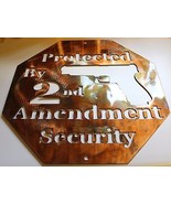 2nd Amendment  Protection Metal Art Decor 15 1/2&quot; x 15 1/2&quot; - $52.23