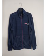 New England Patriots NFL Glll Navy Blue Full Zip Track Jacket Mens Size M - $336.58 MXN