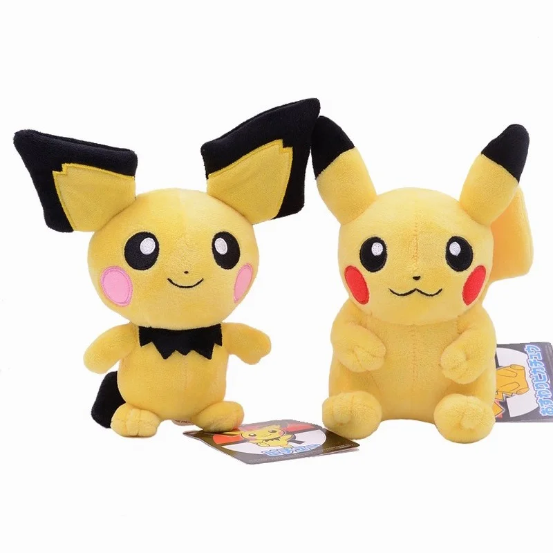 18cm Pokemon Pikachu Pichu Plush Toy Cartoon Japan Anime Figure Pikachu Plush - £11.68 GBP+