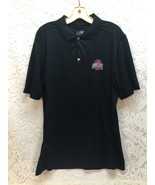 Ohio State Buckeyes Football Black Polo Shirt OSU J.America Athletic Siz... - £11.52 GBP