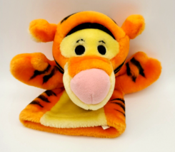 Vintage Fisher Price Tigger Hand Puppet Disney 9&quot; Plush Clean Soft Toy - $8.70