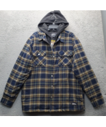 Eddie Bauer Shirt Jacket Men Medium Multi Flannel Plaid Quilted Lined Sn... - $427.90 MXN