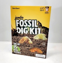 Jumbo Fossil Dig Kit STEM Dig Up 15 Real Fossils Excavation Tools and Gu... - £15.77 GBP