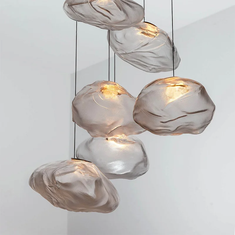  art cloud design hanging lamp blown glass pendant lamp restaurant light bedroom living thumb200