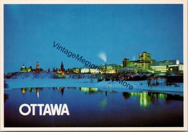 Night Skyline of Ottawa Ontario Canada Postcard PC359 - £3.98 GBP