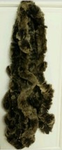 New Genuine Rabbit Fur 40&quot; Scarf》Ladder Knit Design》Brown, Black &amp; GRAY》#2 - £22.54 GBP