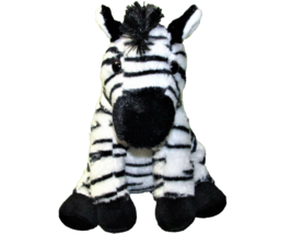 Aurora Destination Nation Zebra Stuffed Animal 11&quot; Plush Black White Soft Toy - £8.60 GBP