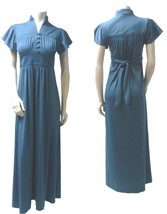 1970&#39;s Maxi Dress, Empire Waist and Bell Sleeves, Edwardian-Victorian-Style Prom - £71.12 GBP