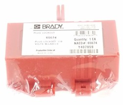 New Brady 65674 Plug Lockout 110V W/LABELS - $16.95